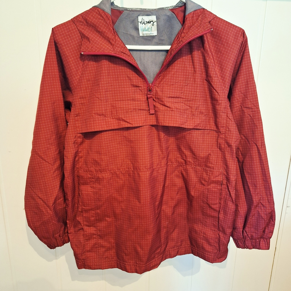 Old Navy Kids Orange Windbreaker Jacket Size L  Fall Very Good Condition